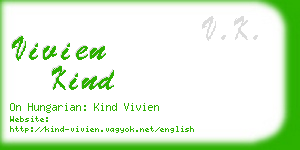 vivien kind business card